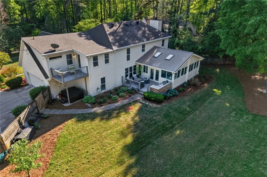 View from above of property