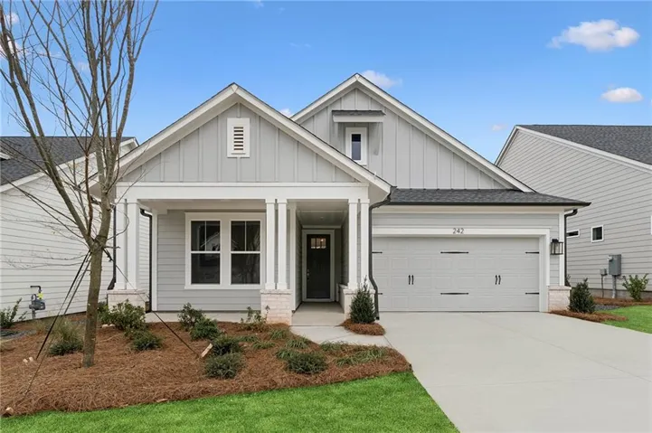 Light gray exterior with white trim