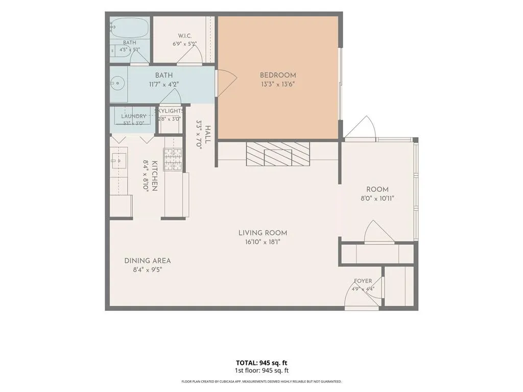 Spacious floor plan