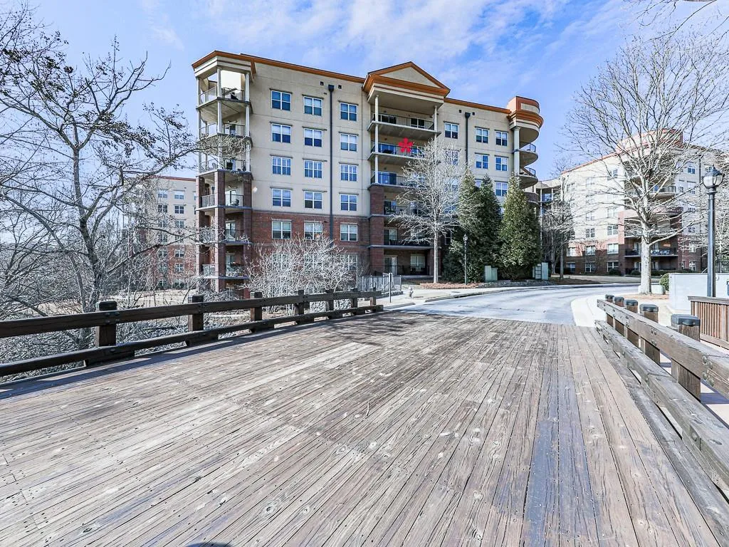 View of the condo from the bridge.