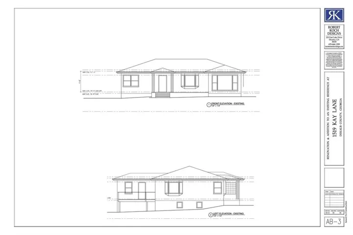 As Built Front and Left Elevations