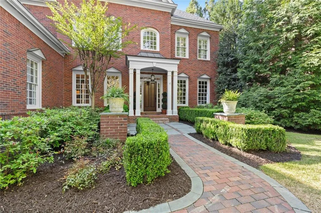 View of front facade with brick siding