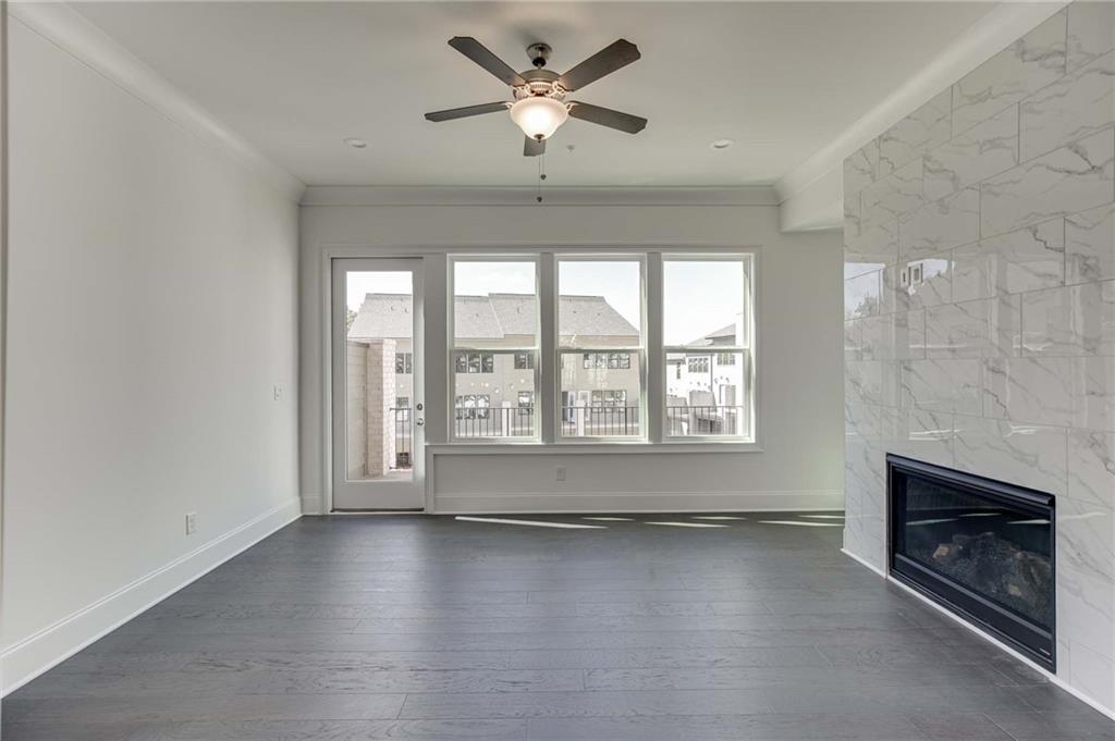 Enjoy the spacious family room with a 42