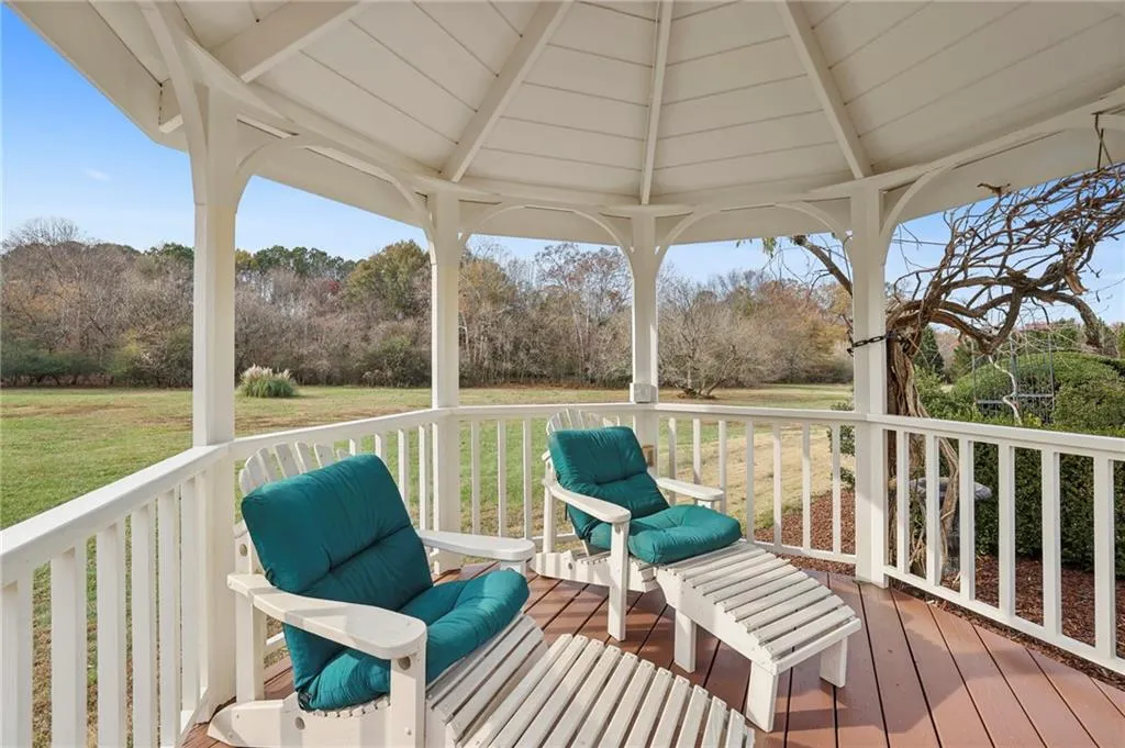 Gazebo is the perfect place to enjoy this private retreat