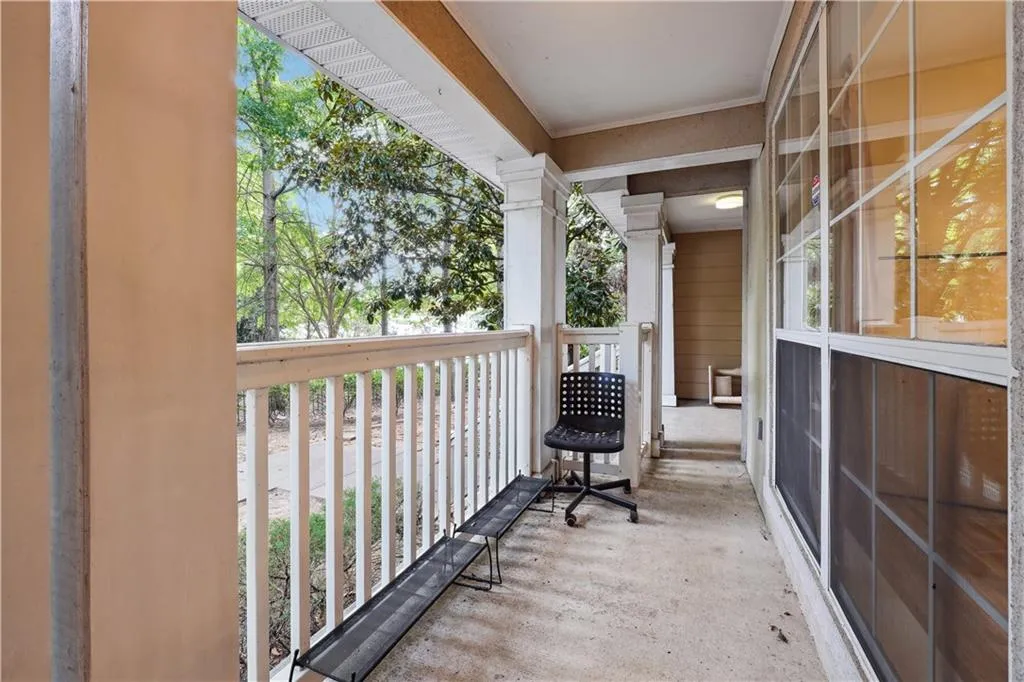 Balcony featuring a porch