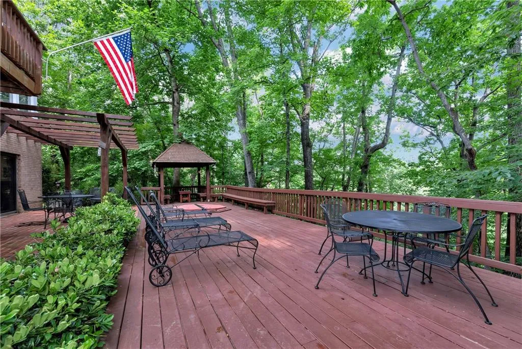 Deck with a pergola and a gazebo