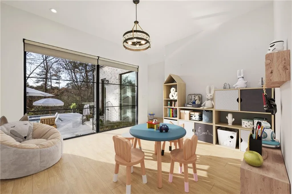 The main floor office can also be used as a playroom (virtually staged).
