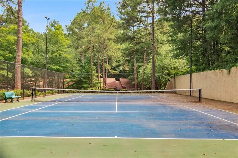 View of tennis court