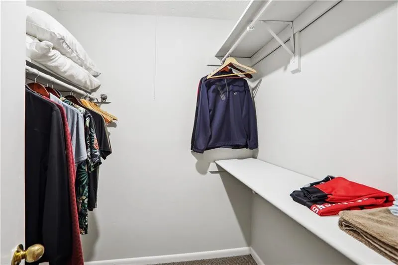 View of walk in closet