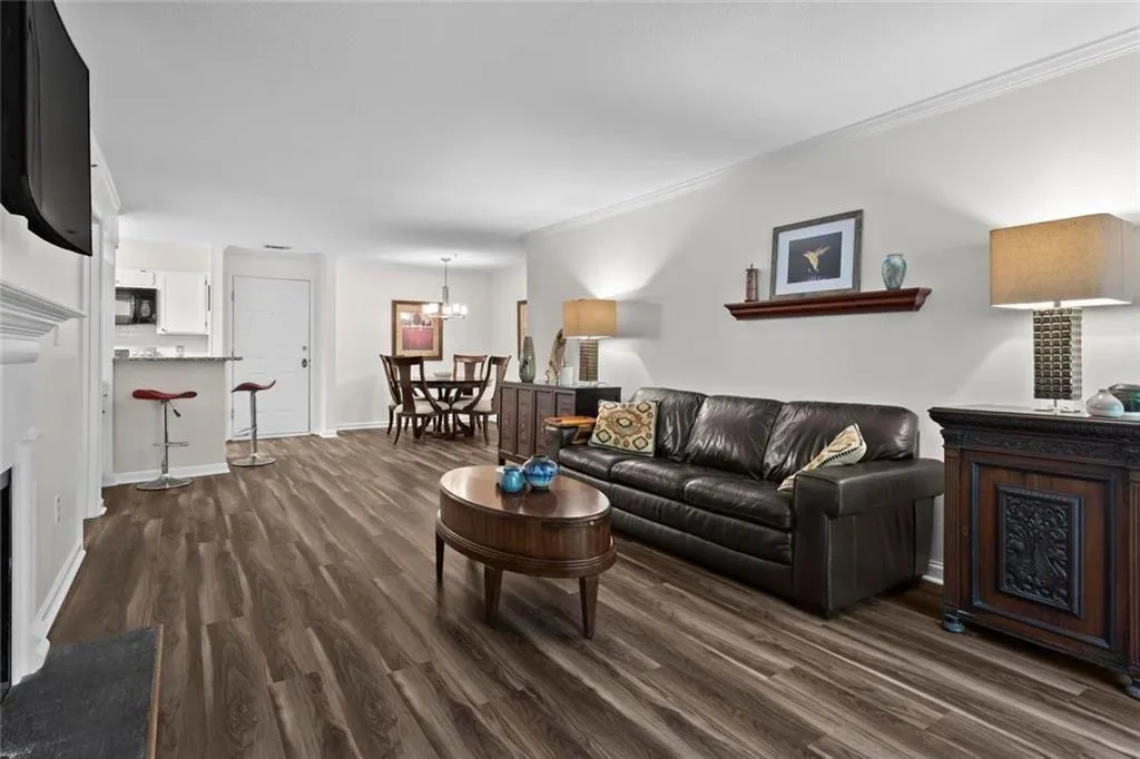 Open Concept with Living, Dining and Kitchen areas