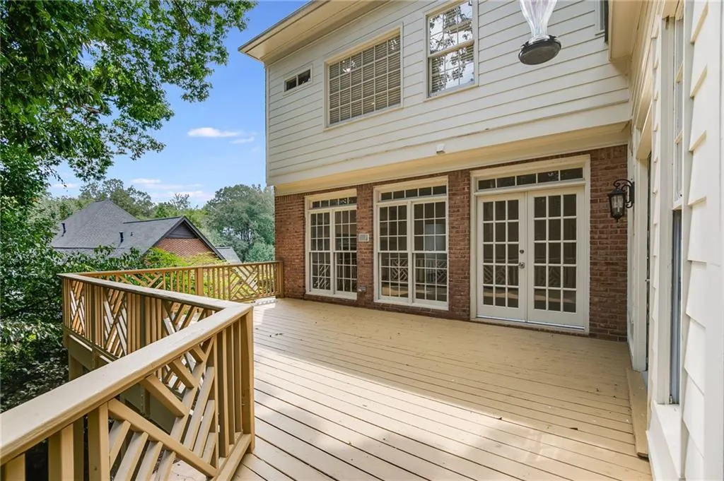 View of wooden deck