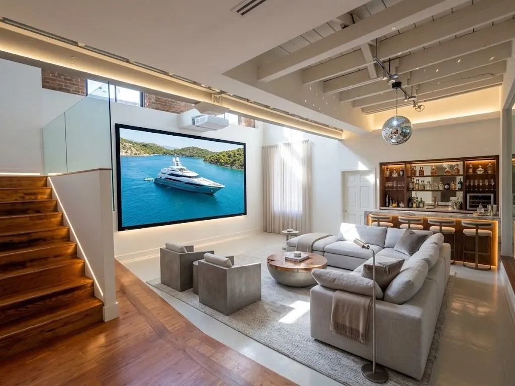 ARTIST RENDERING OF LOWER LEVEL FLEX SPACE MEDIA ROOM