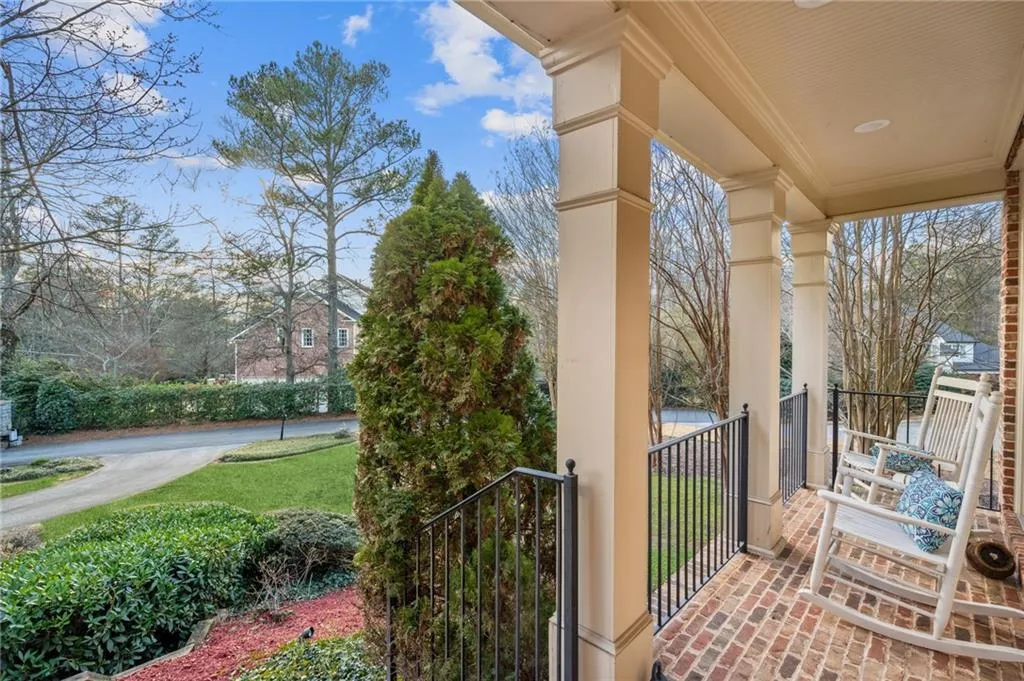 View of terrace featuring a porch