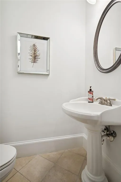 Main level powder room