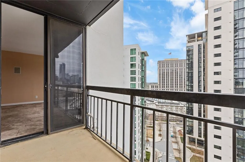 Balcony with a city view
