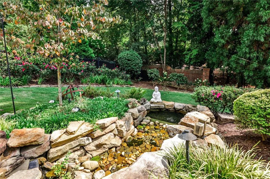 Water feature in the backyard Water feature in the backyard