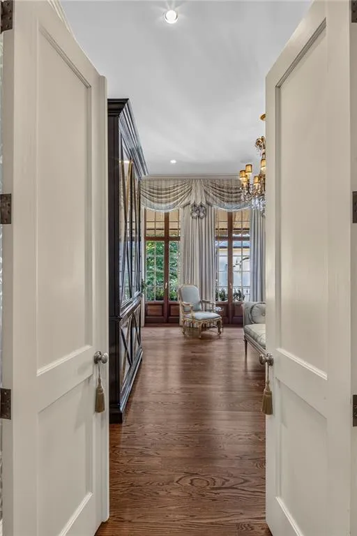 Entry into primary suite on main level