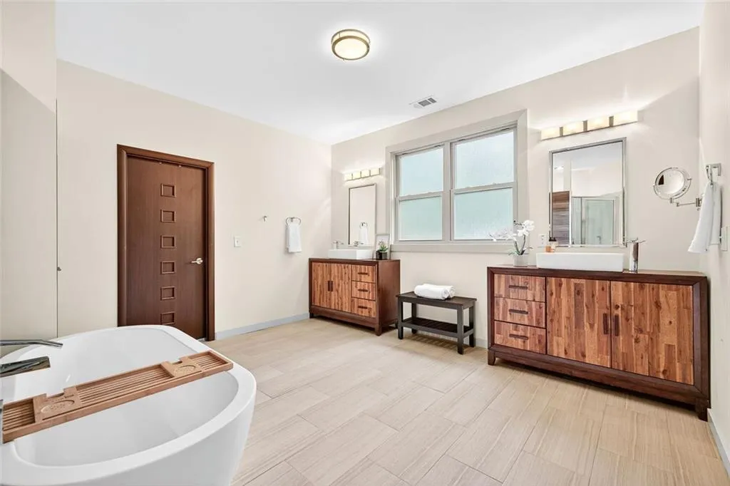 Primary Bathroom with dual vanities