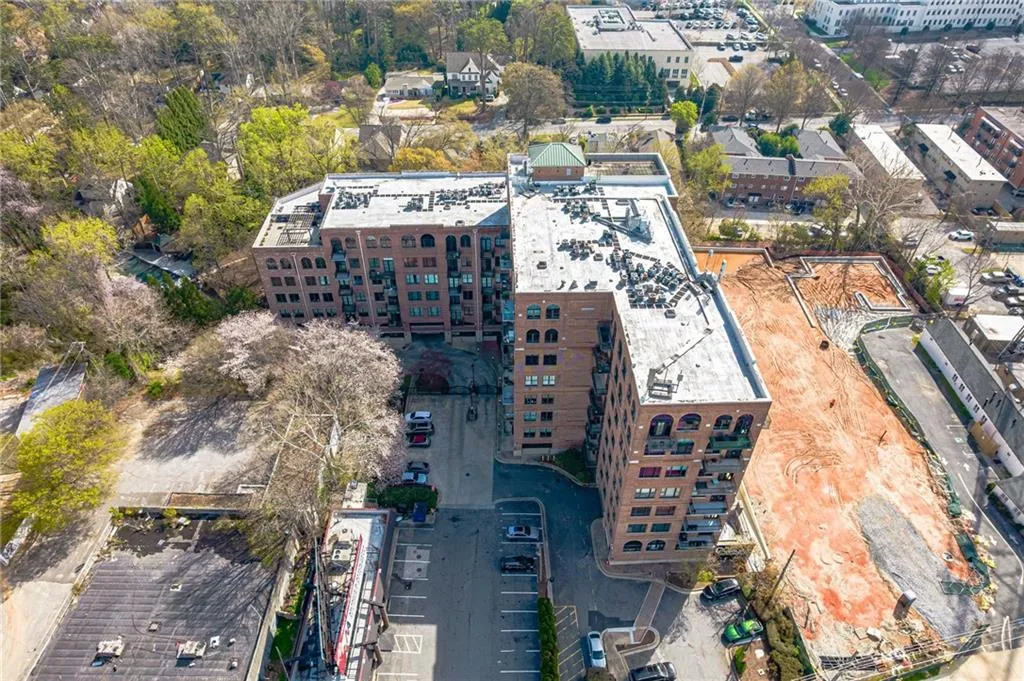 Brick facade multi-story building with multiple balconies