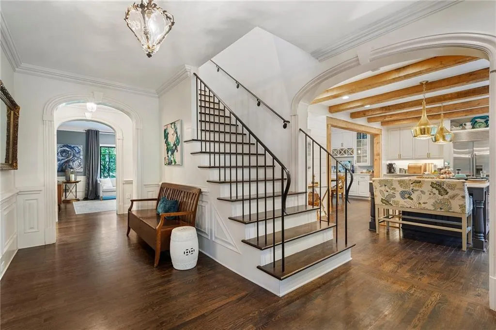 Beautiful wide hallways with new hardwood floors on all levels.