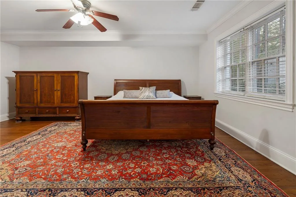 Large bedroom on terrace level.