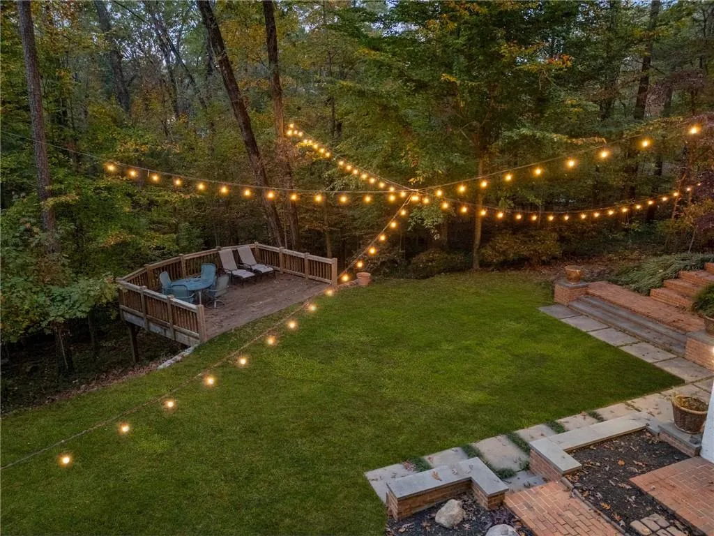 Yard in back. Sited for a pool if desired.