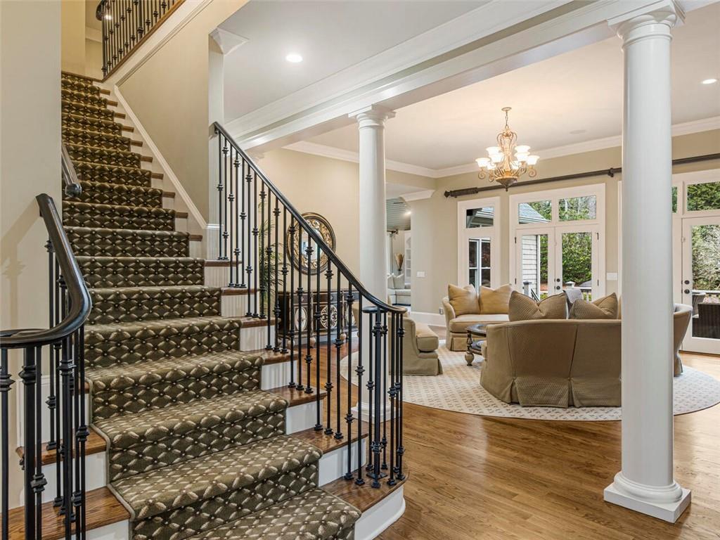 Staircase leading to second level