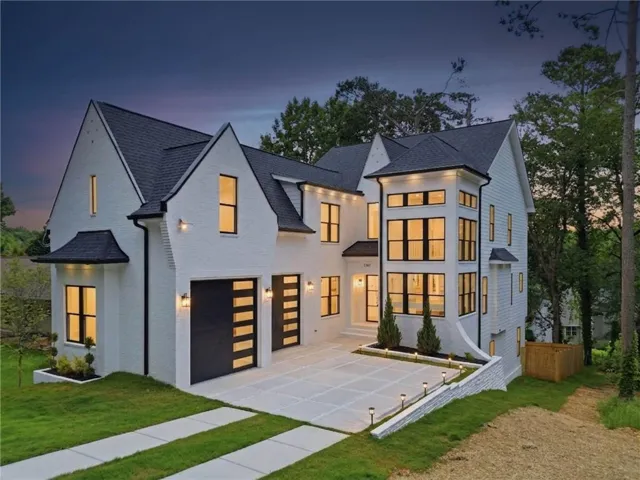Front of the European Modern Beautiful Home