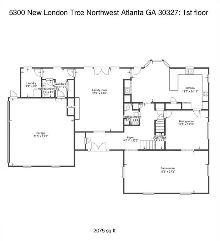 5300 New London Trace, Sandy Springs, Georgia 30327, 5 Bedrooms Bedrooms, ,3 BathroomsBathrooms,Residential,Sold,5300 New London Trace,7383282