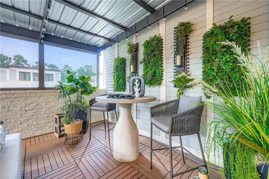 View of wooden deck