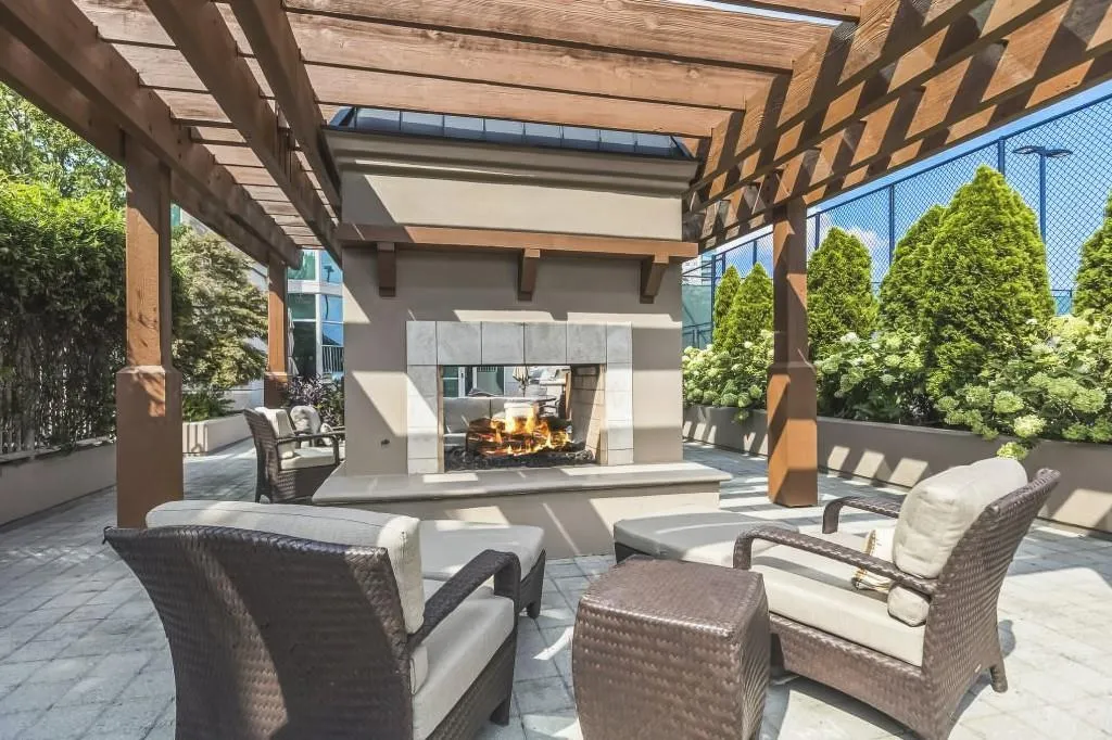 Bring your wine and enjoy the fireplace on the amenities deck