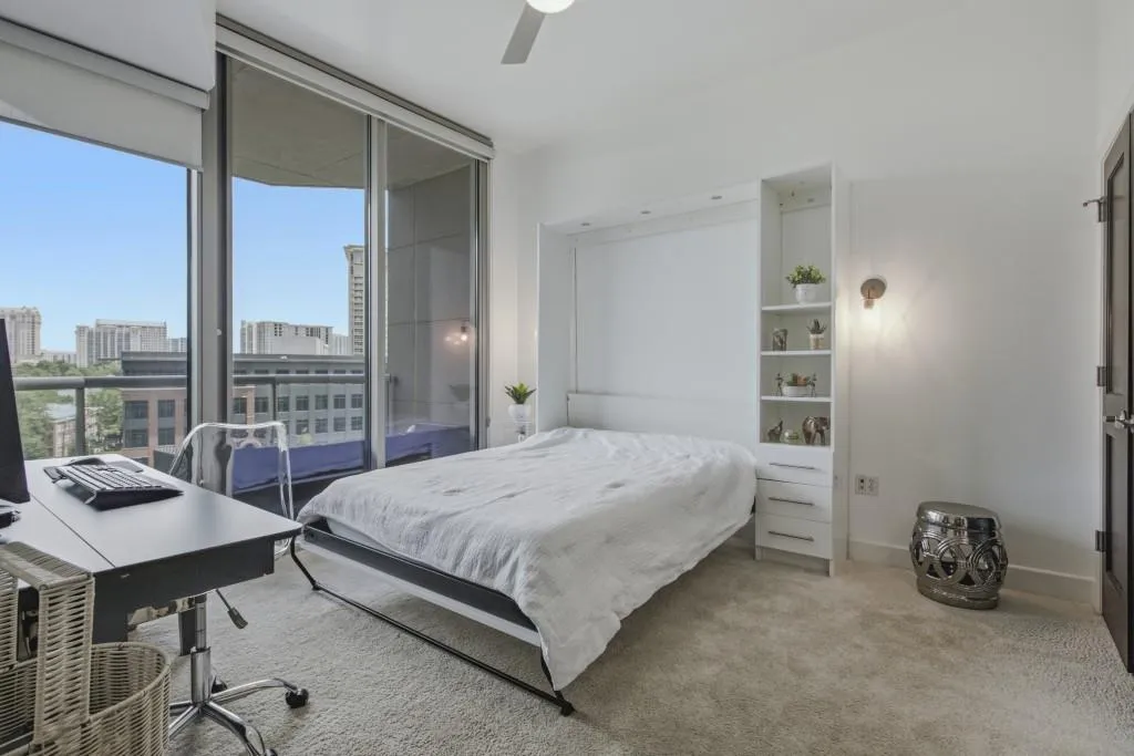 This second bedroom has a space saving Murphy Bed - There when you need it!
