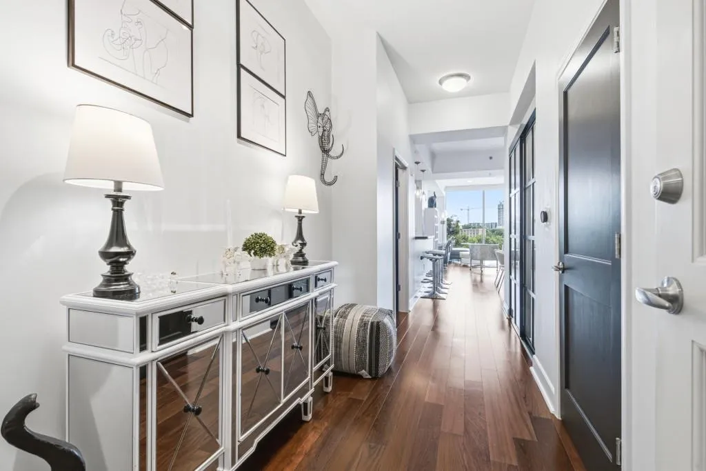 Fresh paint, lots of natural light and gleaming hardwood floors
