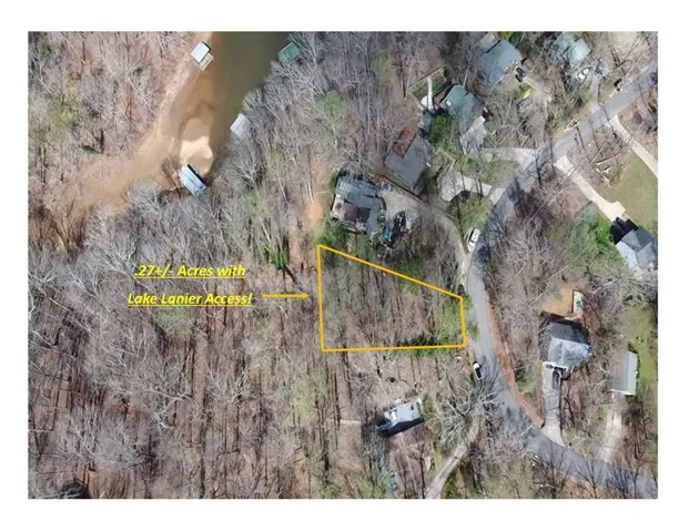 Aerial Survey. Depicting the property's boundaries and geographical features, including water access