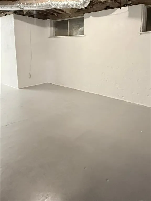 View of unfinished basement