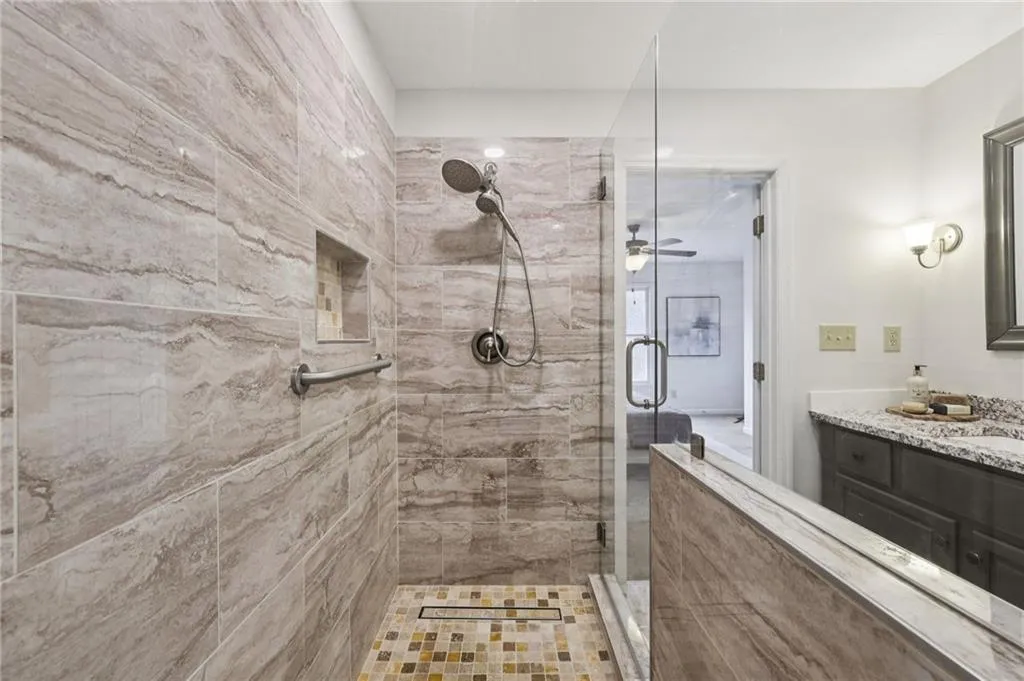 Beautiful tile in the primary bath