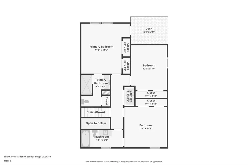 View of top level floor plan