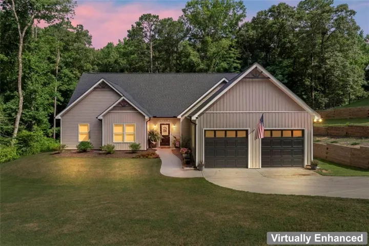 Contemporary single-story residence with a two-car garage
