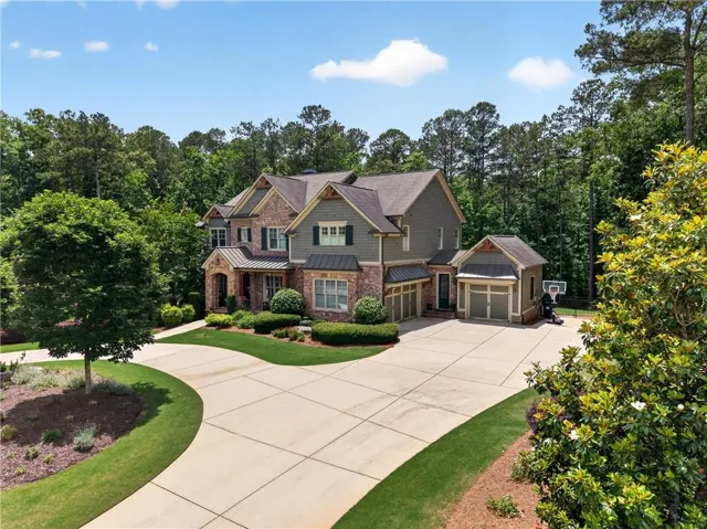 Great circular driveway provides ample parking for friends and family.