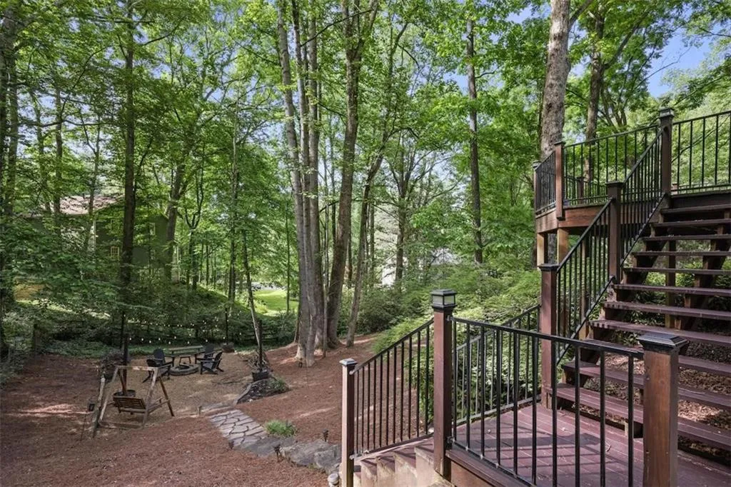 Through the gate past the fire pit leads to a huge cul de sac perfect for kids safely playing