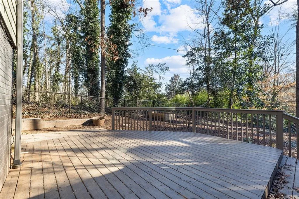 View of wooden deck