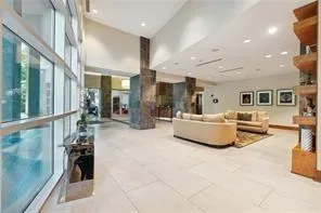 Community lobby with recessed lighting