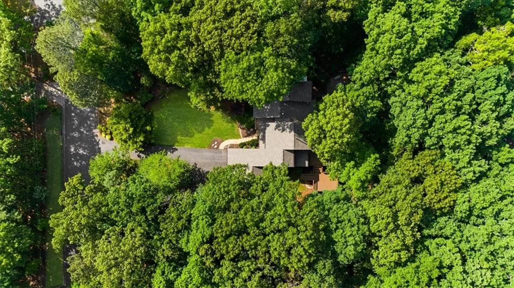 View from above of property