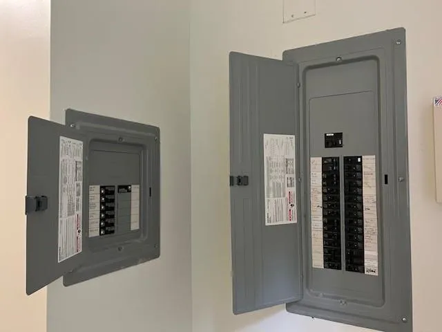Electrical panel with sub panel.