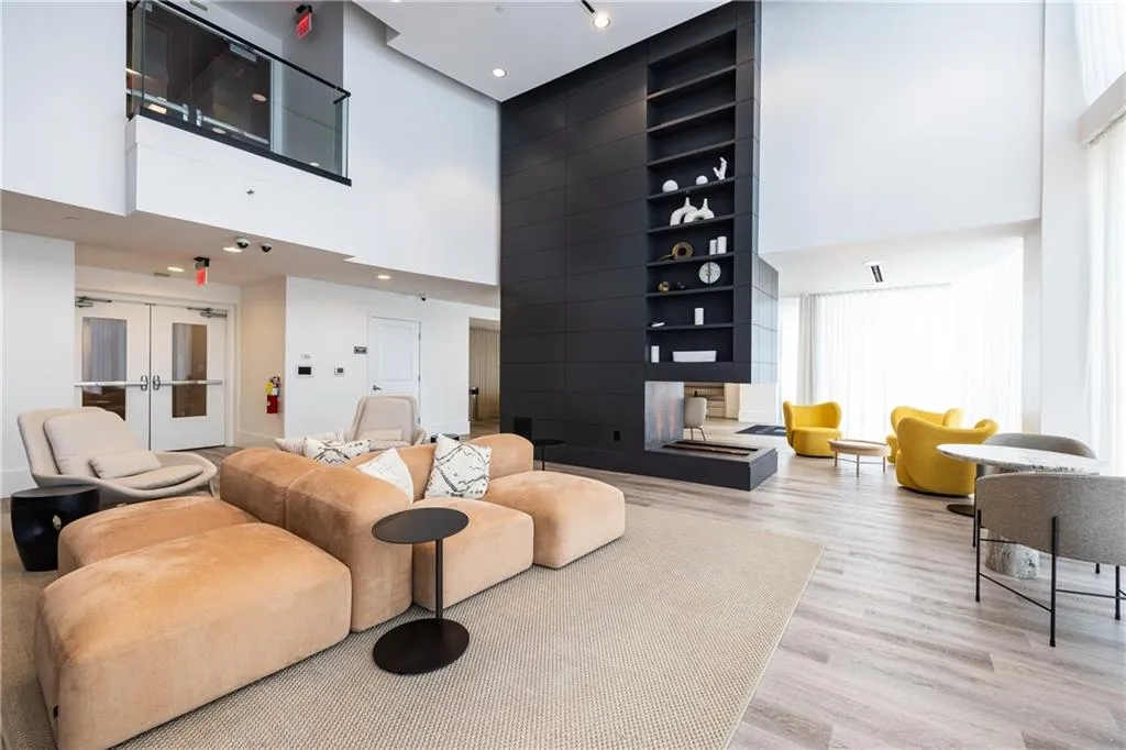 Spacious clubroom designed for gathering and entertaining