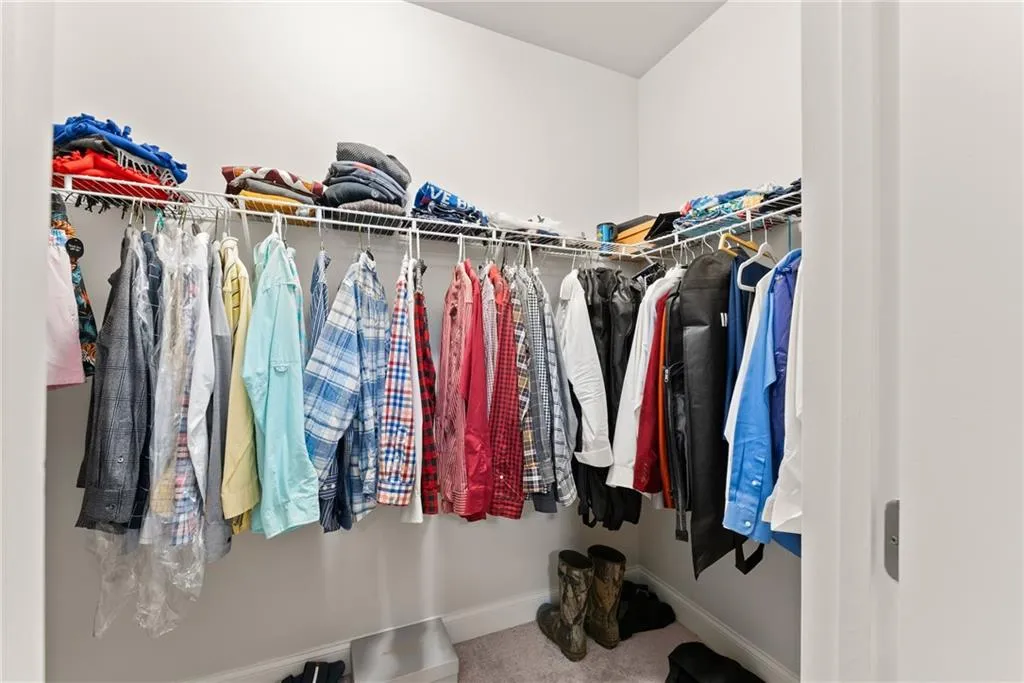 Spacious closet featuring carpet floors