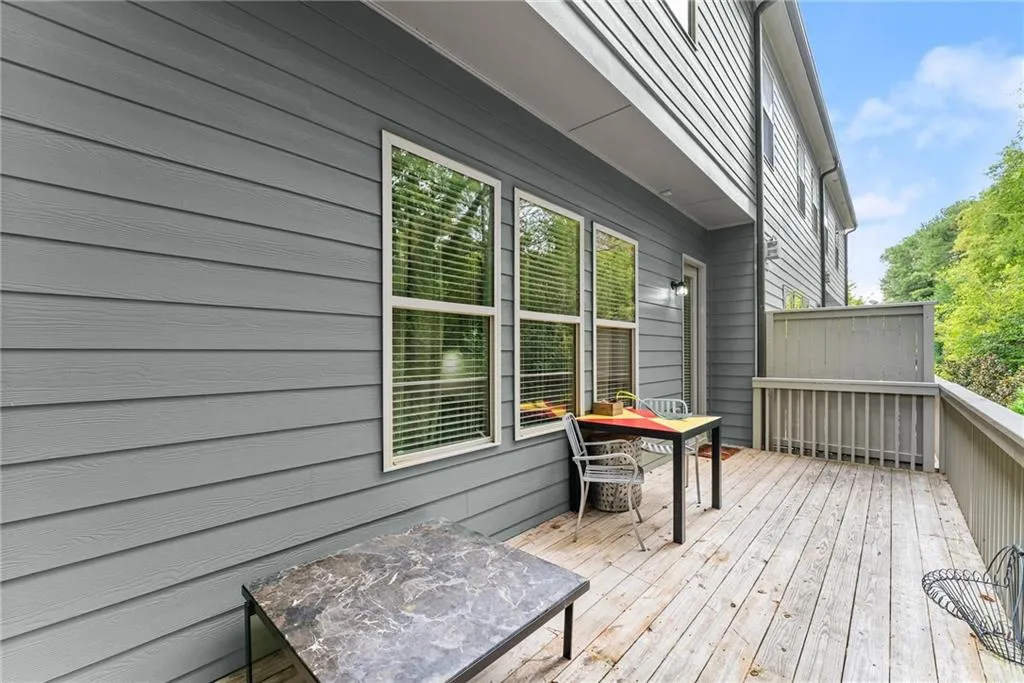 View of wooden terrace