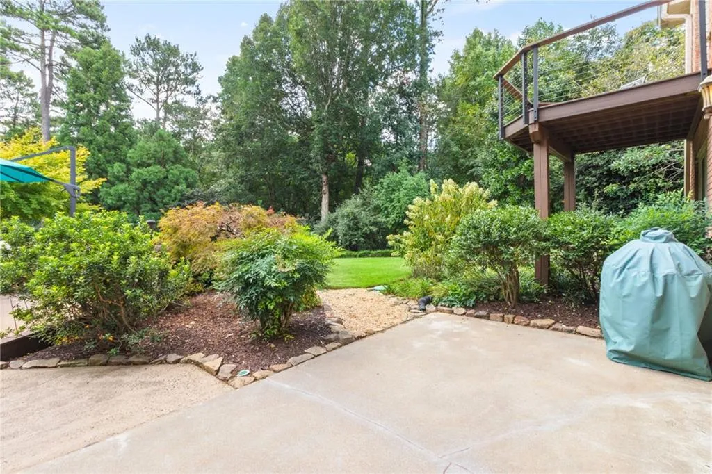 Side patio provides additional space