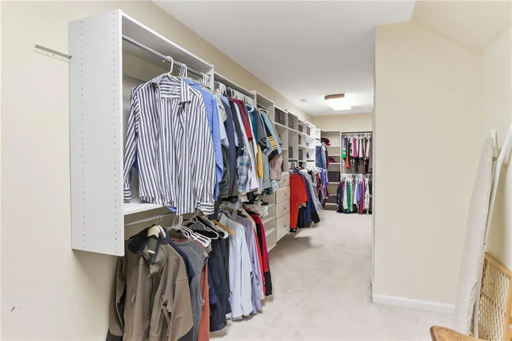 Extensive, custom walk-in closet