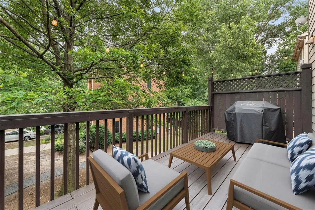 Deck with area for grilling